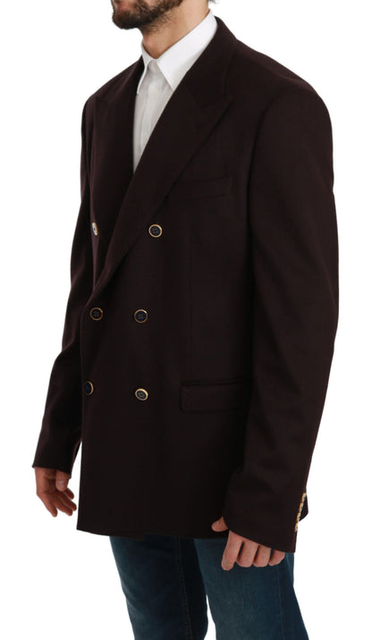 Dolce & Gabbana Bordeaux Cashmere Coat TAORMINA Blazer