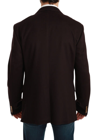 Dolce & Gabbana Bordeaux Cashmere Coat TAORMINA Blazer