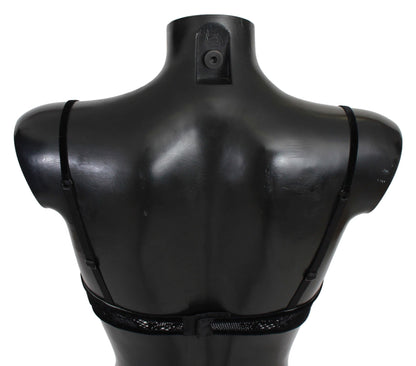 Ermanno Scervino Black Mesh Balconcino Bra Nylon  Underwear
