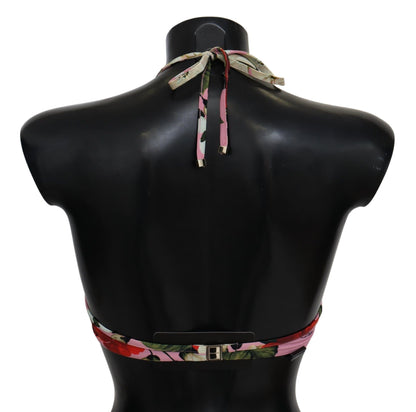 Dolce & Gabbana Multicolor Floral Swimsuit Beachwear Bikini Tops