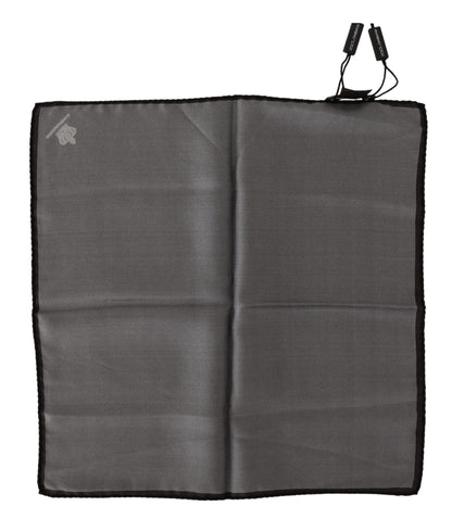 Dolce & Gabbana Gray 100% Silk Square Handkerchief Gray 100% Silk Square Handkerchief