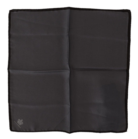 Dolce & Gabbana Gray 100% Silk Square Handkerchief Gray 100% Silk Square Handkerchief