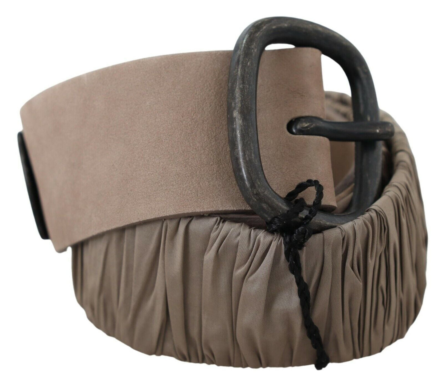 GF Ferre Brown Solid Leather Waist Metal Buckle Belt