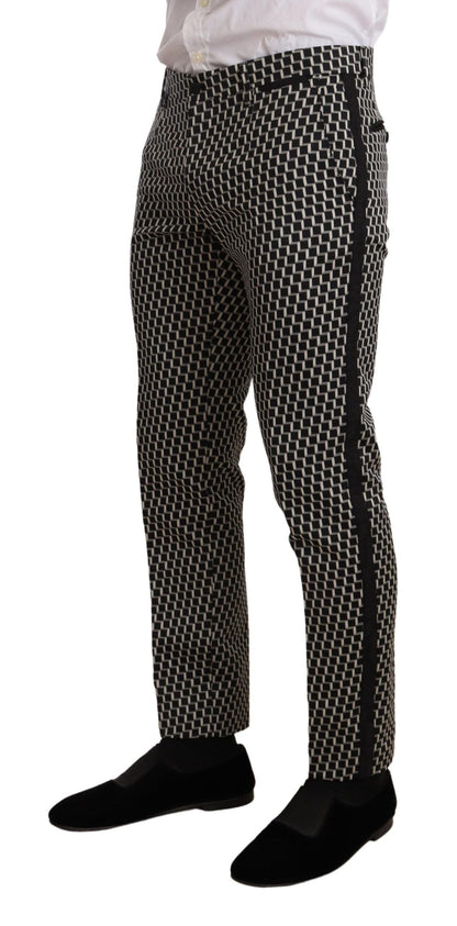 Dolce & Gabbana Black White Check 3 Piece Set MARTINI Suit