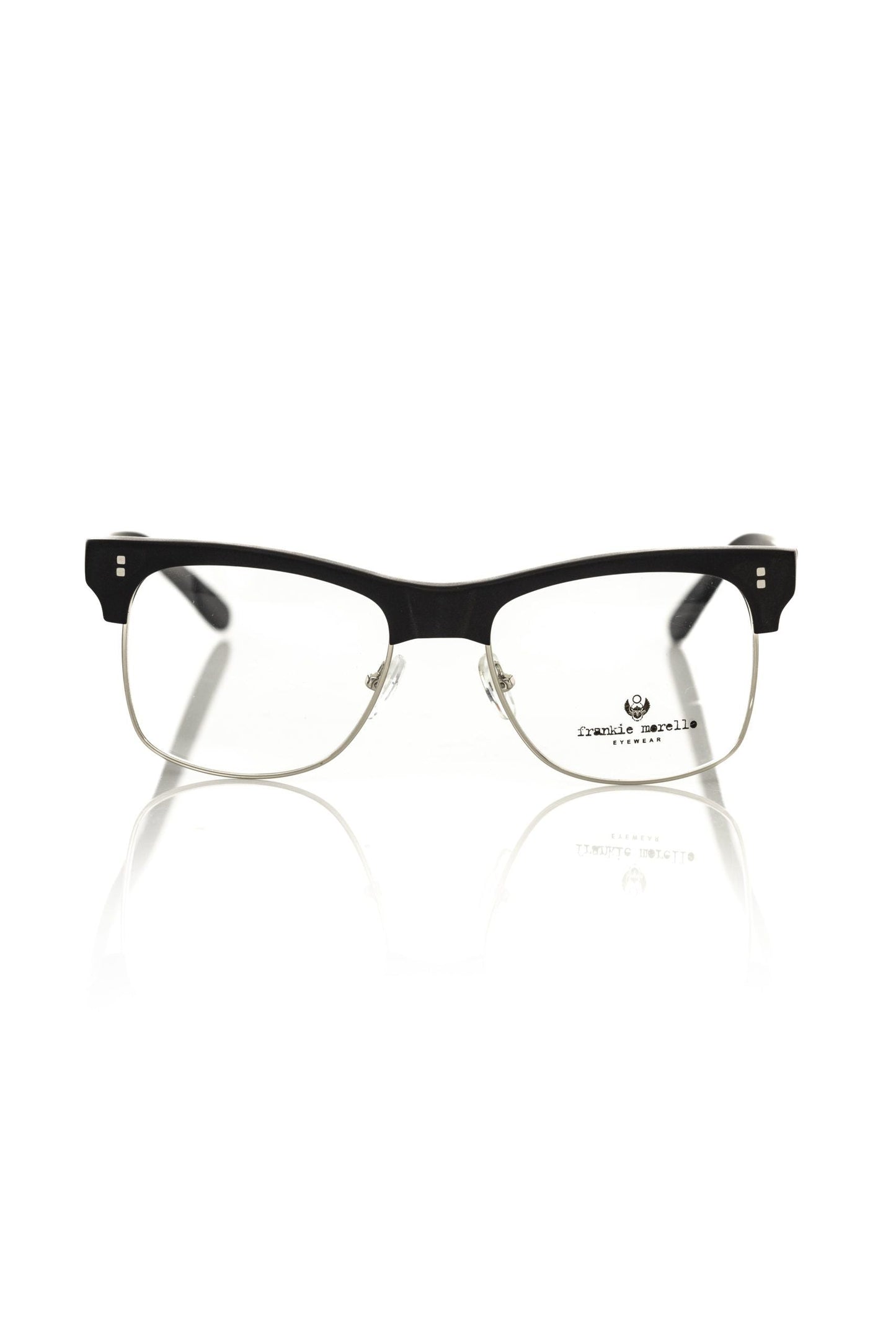 Frankie Morello Black Metallic Men's Eyeglass Frame