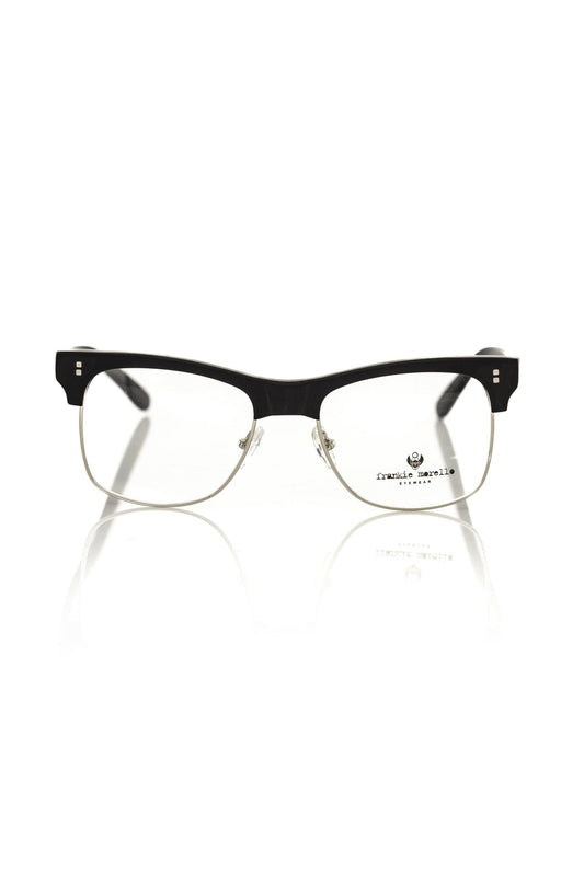 Frankie Morello Black Metallic Men's Eyeglass Frame