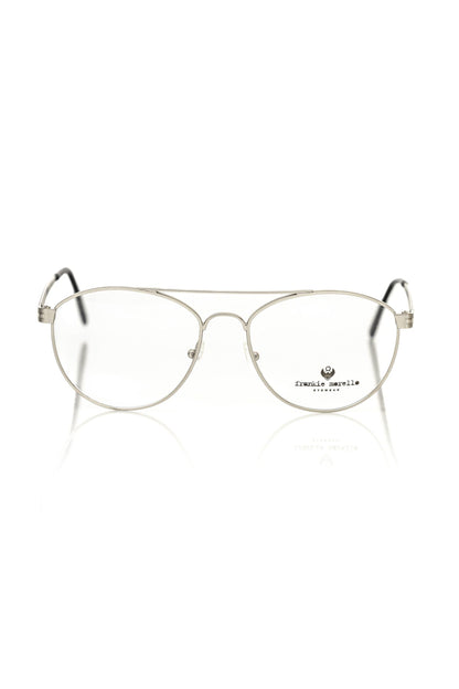Frankie Morello Silver Metallic Mens Eyeglass Frame