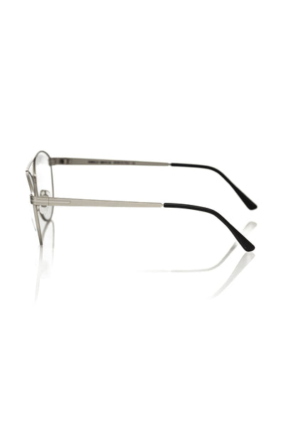Frankie Morello Silver Metallic Mens Eyeglass Frame
