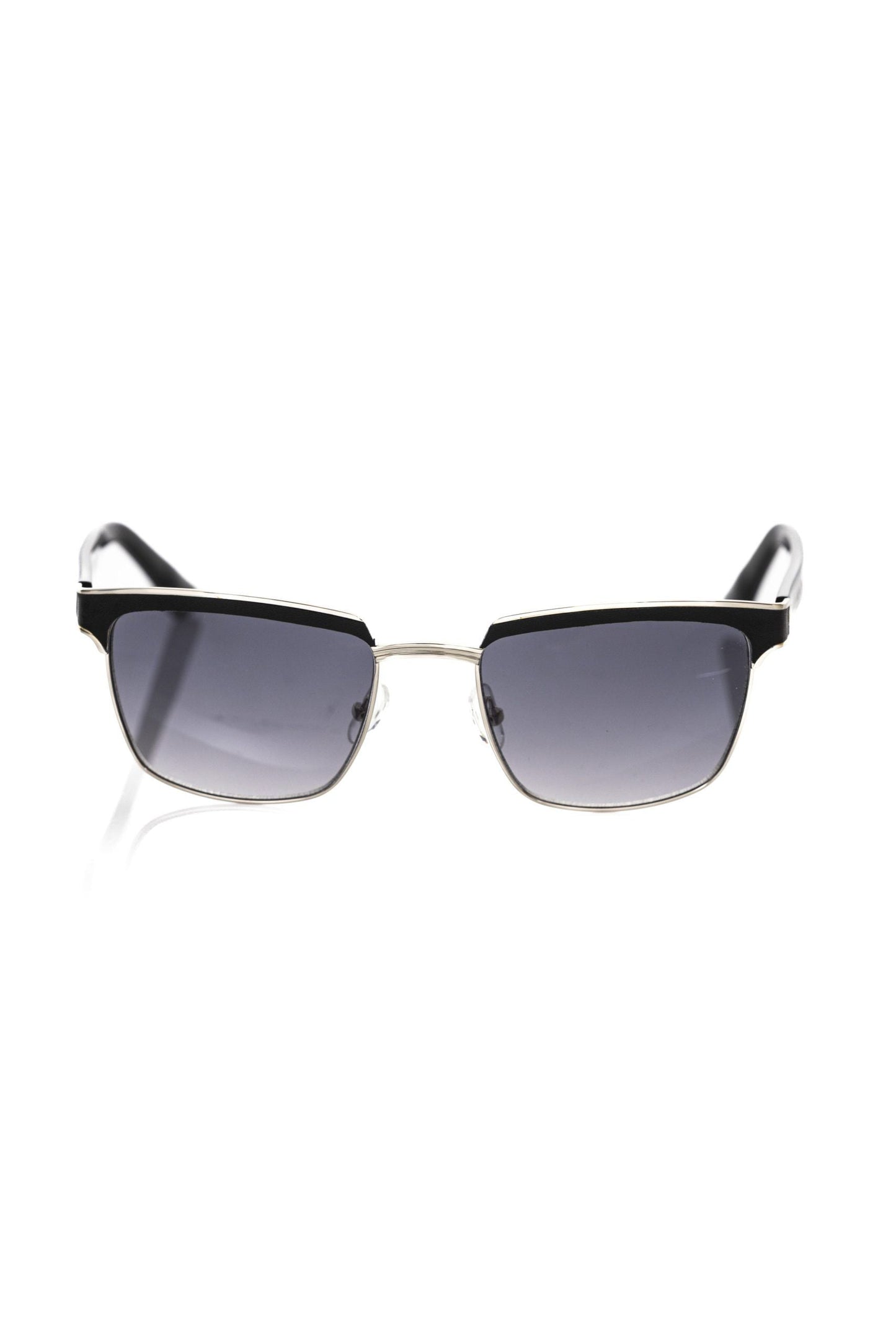 Frankie Morello Black Metallic Fibre Men Sunglass