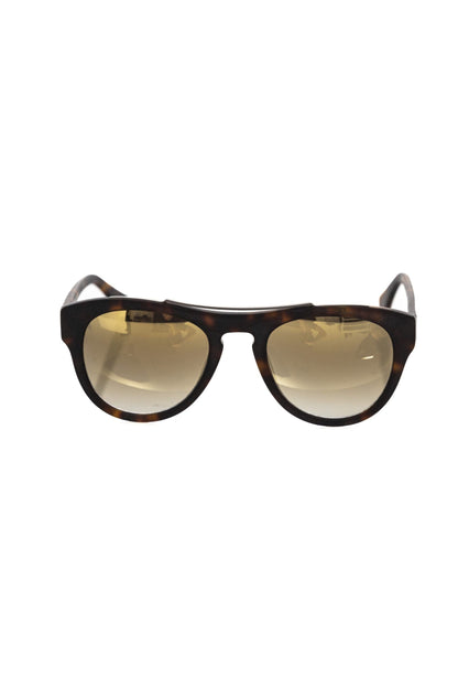 Frankie Morello Brown Acetate Men's Sunglass