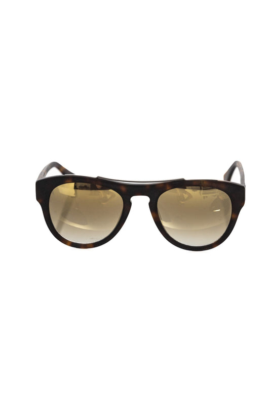Frankie Morello Brown Acetate Men's Sunglass