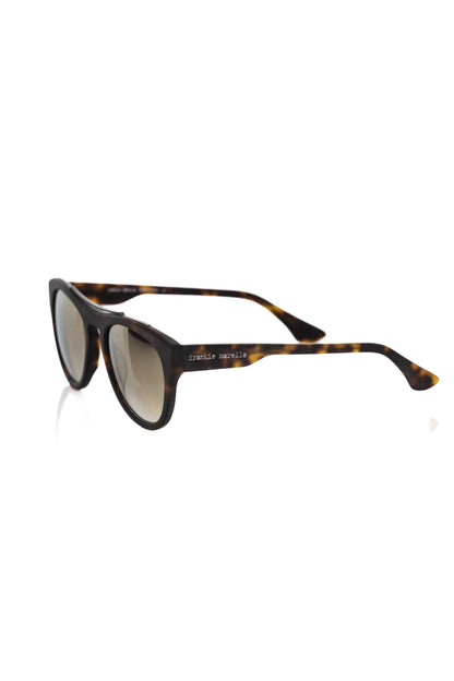 Frankie Morello Brown Acetate Men's Sunglass