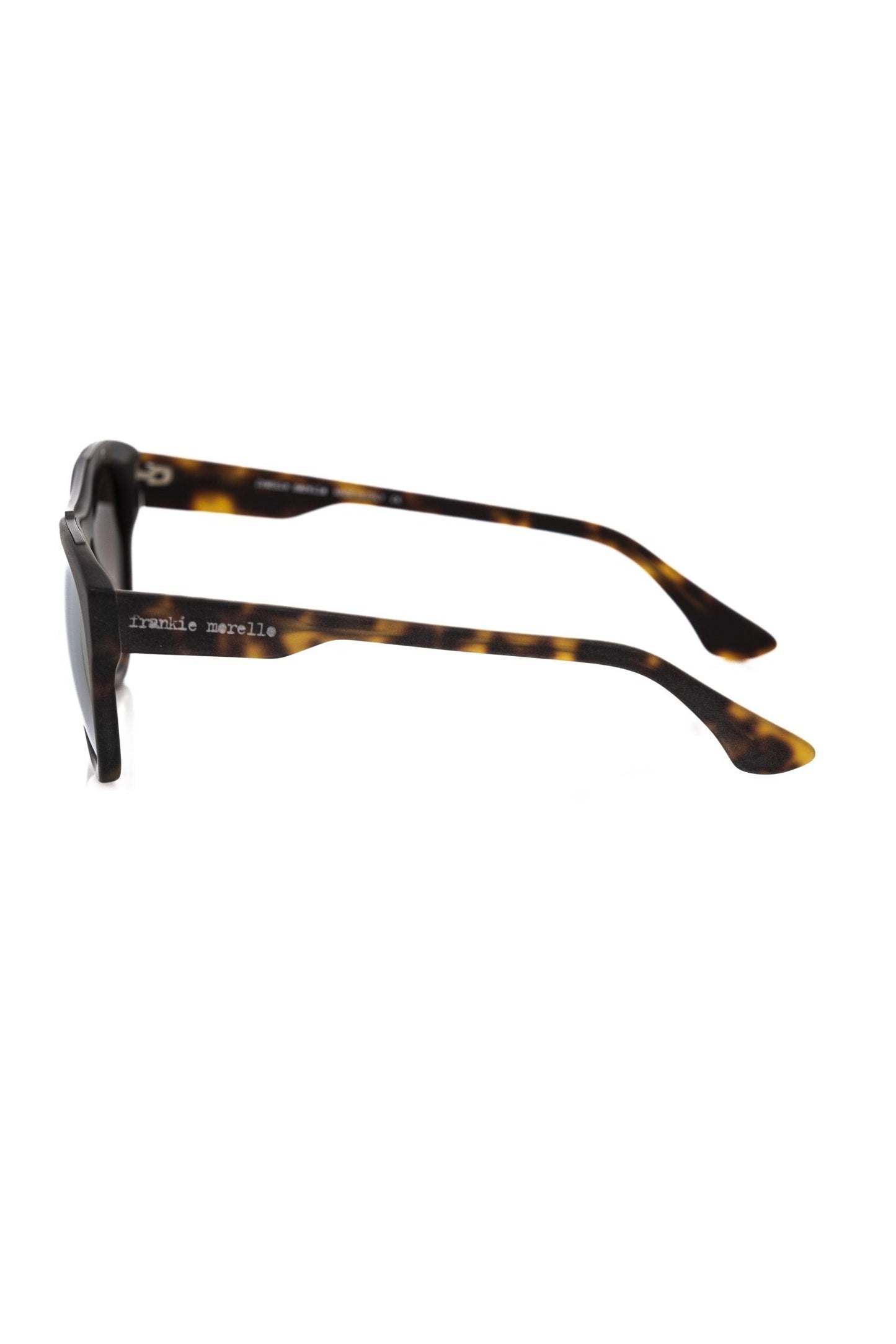 Frankie Morello Brown Acetate Men's Sunglass
