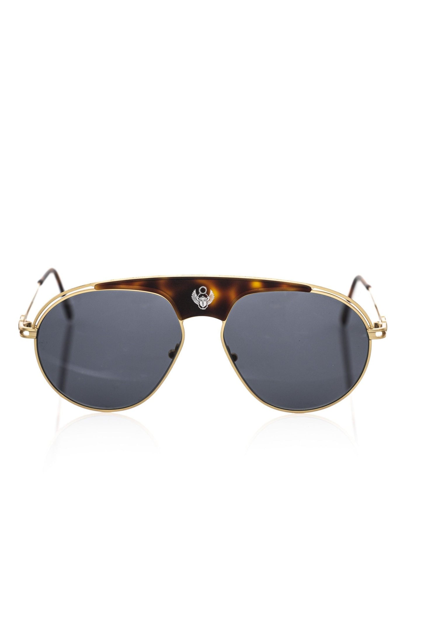 Frankie Morello Brown Metallic Sunglasses for Men
