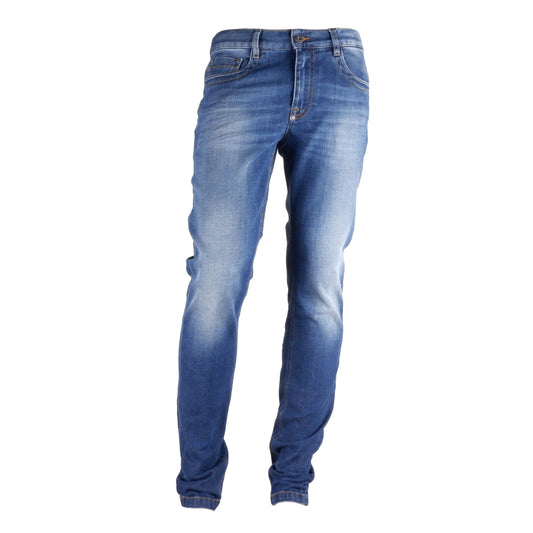 Bikkembergs Blue Cotton Men Jeans