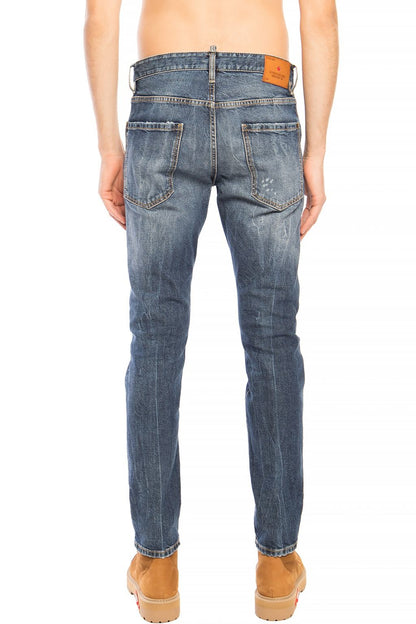Dsquared² Blue Cotton Men Jeans