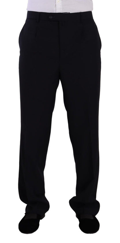 Domenico Tagliente Blue Polyester Single Breasted Formal Suit