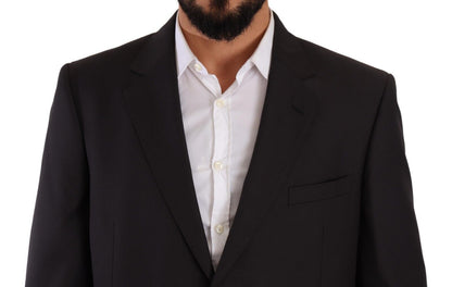 Domenico Tagliente Gray Polyester Single Breasted Formal Suit