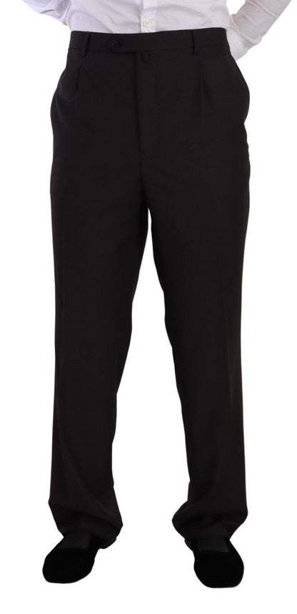 Domenico Tagliente Gray Polyester Single Breasted Formal Suit