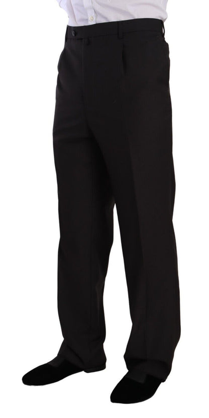 Domenico Tagliente Gray Polyester Single Breasted Formal Suit