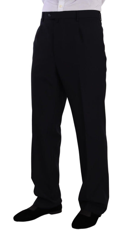 Domenico Tagliente Blue Polyester Single Breasted Formal Suit