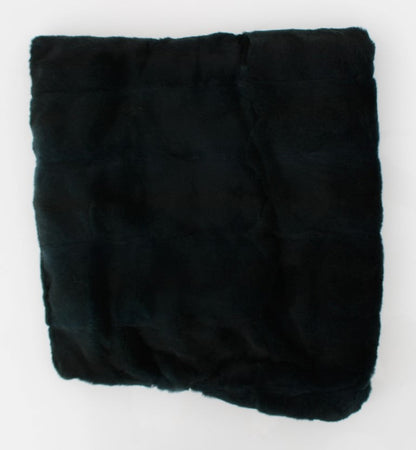 Dolce & Gabbana Green Weasel Fur Crochet Hood Scarf Hat