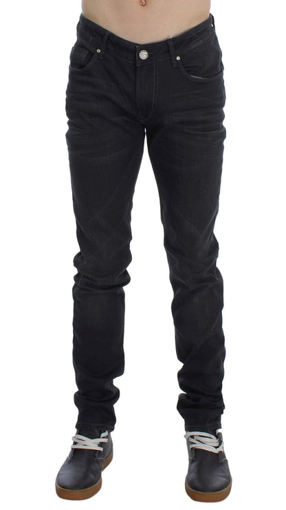 Acht Gray Cotton Stretch Slim Fit Jeans