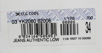 Acht Blue Wash Straight Fit Low Waist Jeans