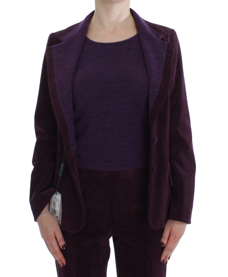 BENCIVENGA Purple Wool Suit T-Shirt Set
