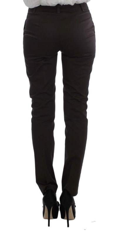 Exte Brown Stretch Two Button Suit