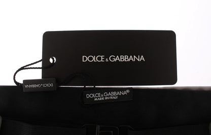 Dolce & Gabbana Silver Wide Belt Silk Cummerbund