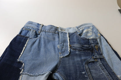 Dolce & Gabbana Multicolor Patchwork High Waist Denim Jeans