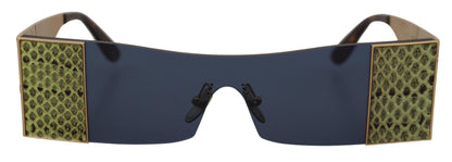 Dolce & Gabbana Gold Metal Rectangle Shades DG2263 Sunglasses