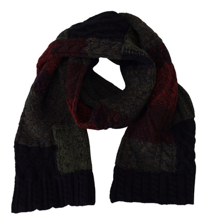 Dolce & Gabbana Multicolor Knitted Men Neck Wrap Shawl Scarf