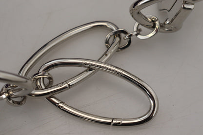 Dolce & Gabbana Multicolor Floral Appliques Metal Shoulder Strap