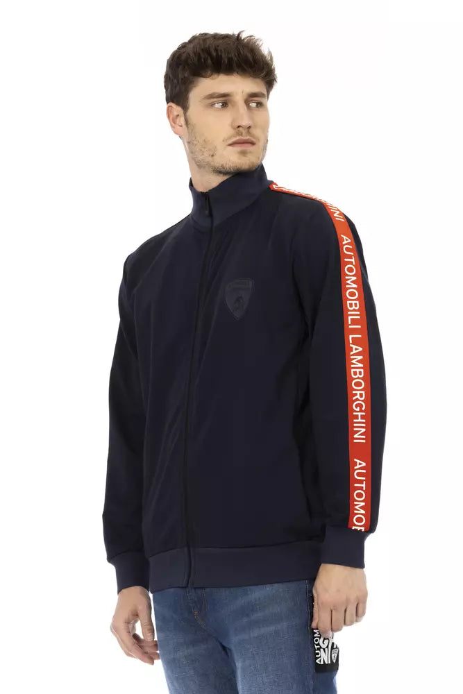 Automobili Lamborghini Blue Polyester Men Sweatshirt