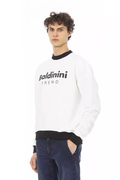 Baldinini Trend White Cotton Men's Hoodie