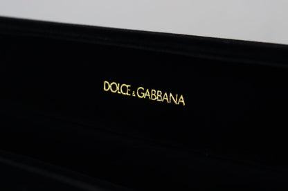 Dolce & Gabbana Black Velvet Logo Plaque Storage Bracelet Jewelry Box