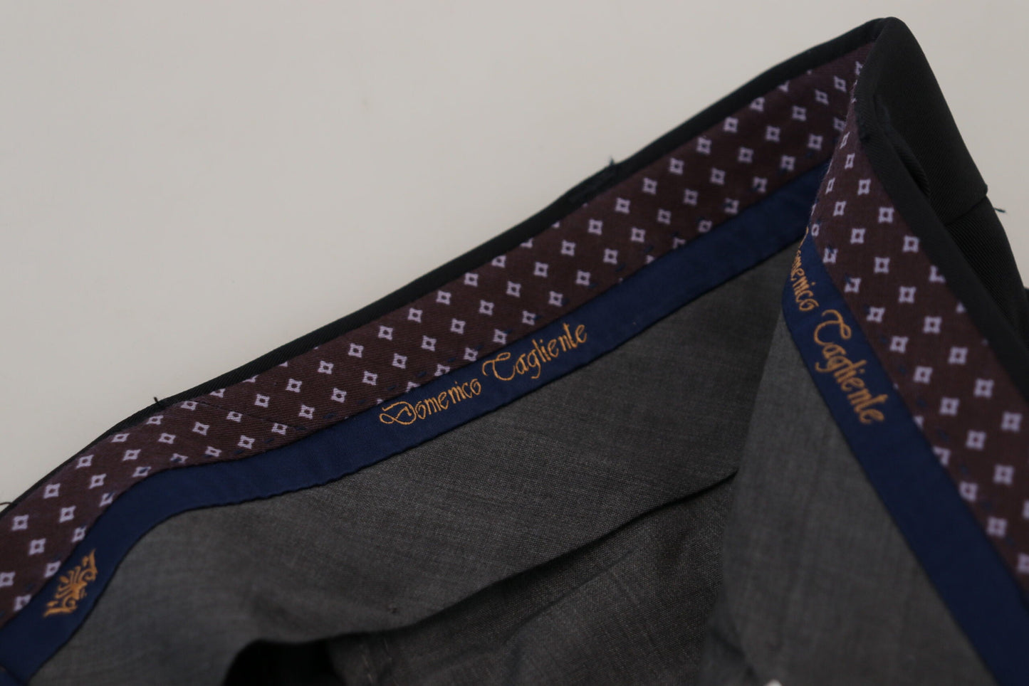 Domenico Tagliente Black Polyester Tapered Dress Pants