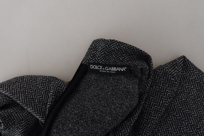 Dolce & Gabbana Dark Gray Nylon Turtleneck Pullover Sweater