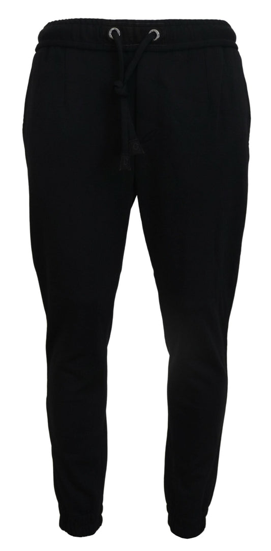 Dolce & Gabbana Black Mens Sport Wool Sweatpants Pants