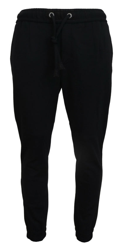 Dolce & Gabbana Black Mens Sport Wool Sweatpants Pants