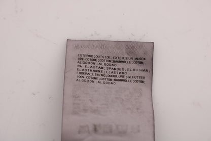 GF Ferre Black Cotton Stretch Chinos Pants