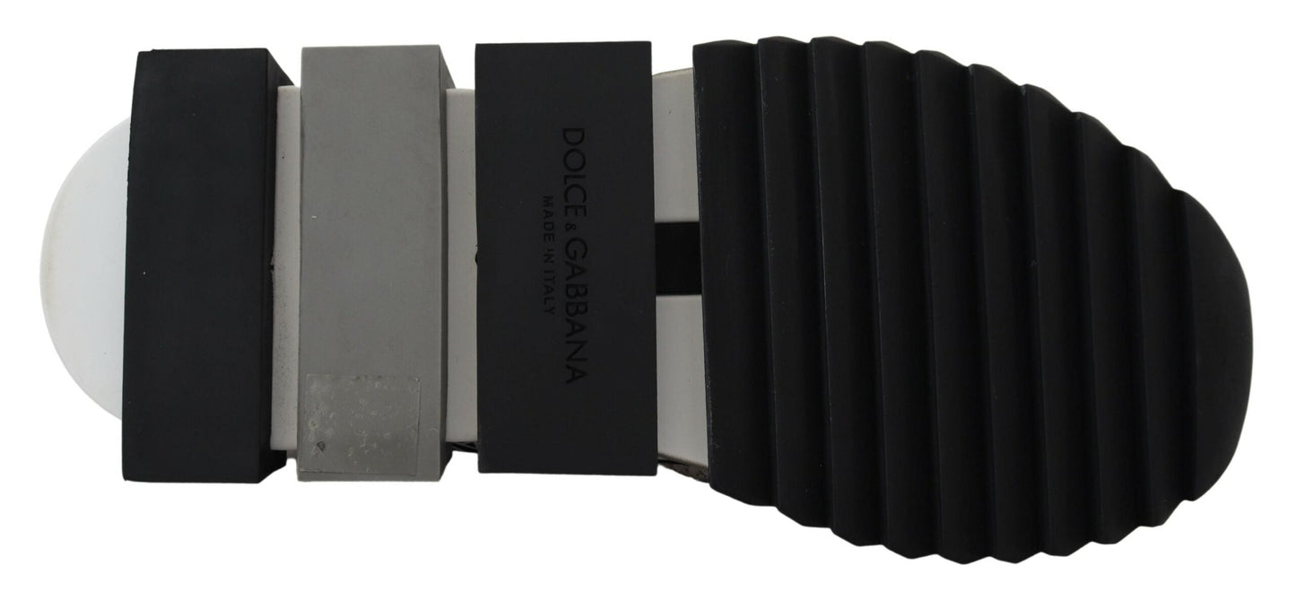 Dolce & Gabbana Silver Rhinestones Sorrento Sneakers Shoes