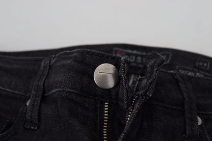 Acht Black Cotton Slim Fit Women Casual Denim Jeans