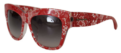 Dolce & Gabbana Red DG4231F Lace Acetate Rectangle Shades Sunglasses