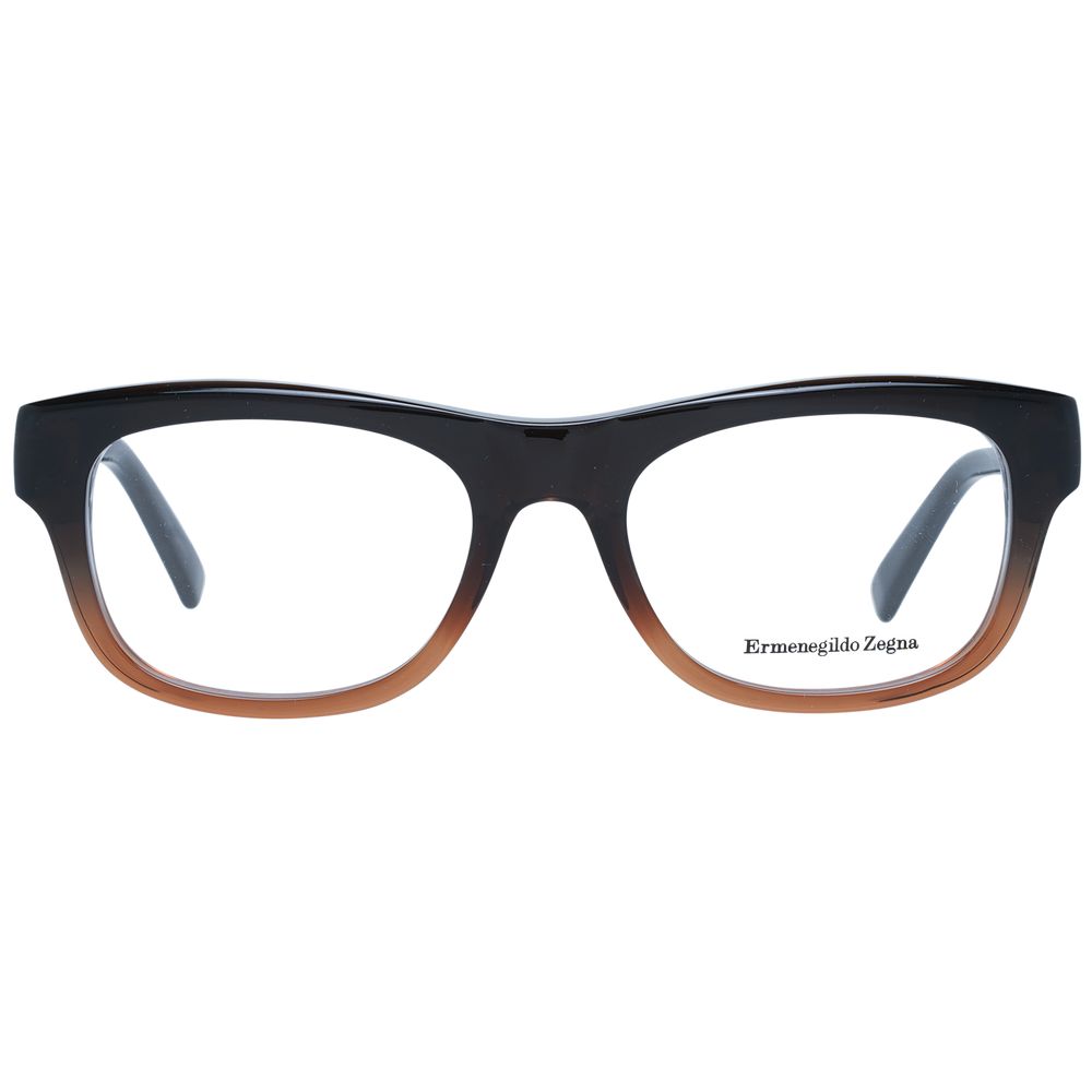 Ermenegildo Zegna Brown Men Glasses Frame