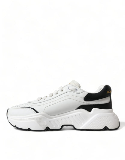 Dolce & Gabbana White Black Low Top Daymaster Sneakers Shoes