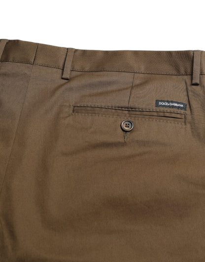 Dolce & Gabbana Brown Cotton Stretch Men Bermuda Shorts