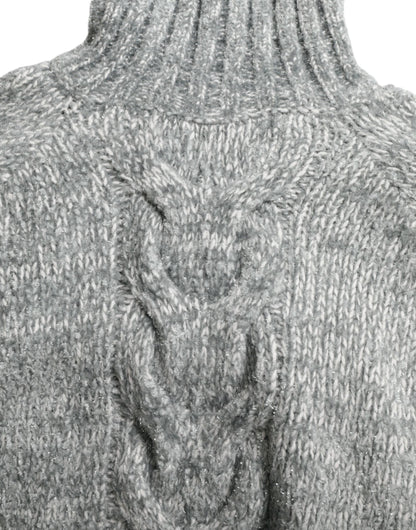 Dolce & Gabbana Gray Cashmere Turtle Neck Pullover Sweater